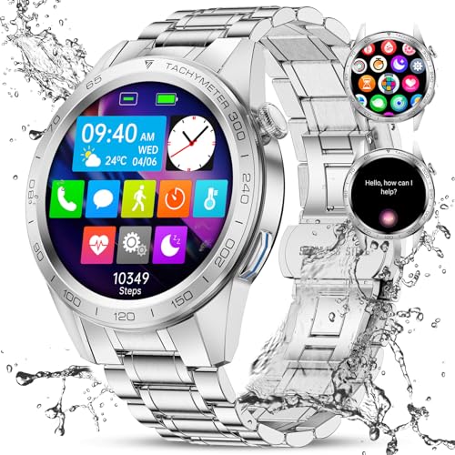 LIGE Smartwatch Herren mit Telefonfunktion, 21 Sportmodi Outdoor Sportuhr IP68 Wasserdicht für Android iOS mit Herzfrequenzmonitor SpO2 Schlafmonitor 300mAh von LIGE