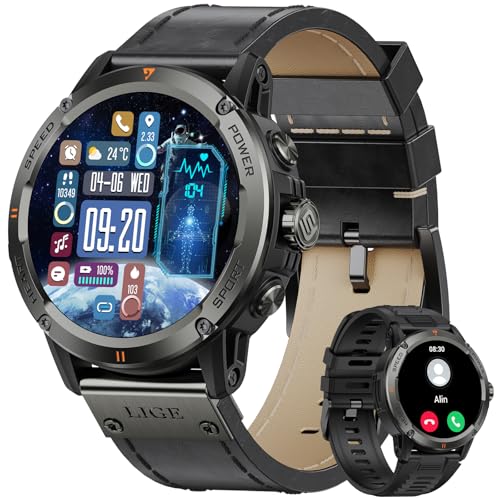 LIGE Smartwatch Herren mit Telefonfunktion, 400mAh 1.52‘’ Aktivitätstracker Fitnessuhr Bluetooth-Anruf mit Schlafmonitor, IP68 Wasserdicht Sportuhr Smart Watch für iOS und Android LIGE Smartwatch Herren mit Telefonfunktion, 400mAh 1.52‘’ Aktivitätstracker Fitnessuhr Bluetooth-Anruf mit Schlafmonitor, IP68 Wasserdicht Sportuhr Smart Watch für iOS und Android von LIGE