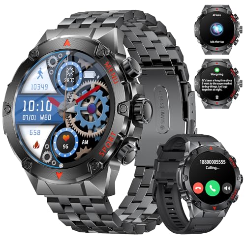 LIGE Smartwatch Herren mit Telefonfunktion 400 mAh Langlebige Akku AMOLED Bildschirm 5ATM Wasserdicht 120+ Sportsmodi Sportuhren Blutdruck/Herzfrequenz iOS Android Uhren Smartwatch für Manner LIGE Smartwatch Herren mit Telefonfunktion 400 mAh Langlebige Akku AMOLED Bildschirm 5ATM Wasserdicht 120+ Sportsmodi Sportuhren Blutdruck/Herzfrequenz iOS Android Uhren Smartwatch für Manner von LIGE