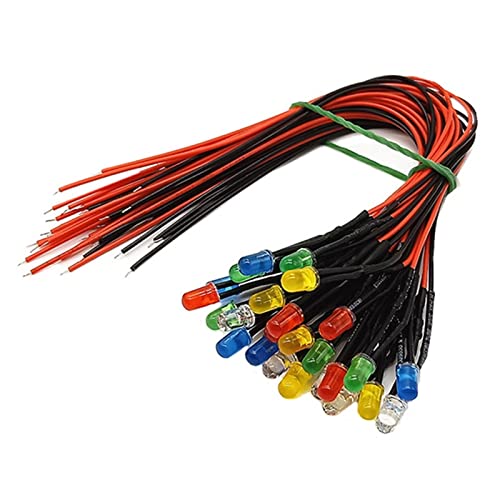 20 Stück 3V 5V 12V 24V DC 3mm/5mm Rot/Grün/Blau/RGB Runde Vorverdrahtete Wasserklare LED Vorverdrahtete Verdrahtete Dioden Automodellleuchten,grün,24V 5mm Klare Linse 20 Stück 3V 5V 12V 24V DC 3mm/5mm Rot/Grün/Blau/RGB Runde Vorverdrahtete Wasserklare LED Vorverdrahtete Verdrahtete Dioden Automodellleuchten,grün,24V 5mm Klare Linse von LIGHBIB