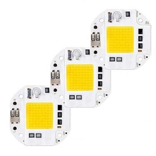 LIGHBIB 3 Stücke 50 Watt 70 Watt 100 Watt COB LED Chip 220 V 110 V LED COB Chip Schweißen Freie Diode Für Scheinwerfer Flutlicht Smart IC Kein Treiber Erforderlich,Pflanzenlicht,220V-100W von LIGHBIB