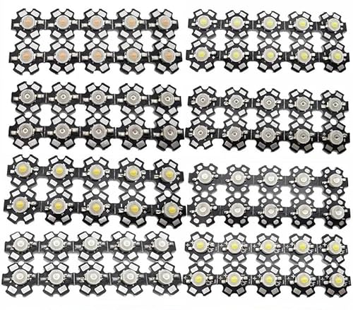 LIGHBIB 10 Stück 1W 3W Hochleistungs-IR-LEDs Warmweiß/kaltweiß/naturweiß/rot/grün/blau/königsblau Mit 20-mm-Sternplatine,Neutralweiß,1W 50ST LIGHBIB 10 Stück 1W 3W Hochleistungs-IR-LEDs Warmweiß/kaltweiß/naturweiß/rot/grün/blau/königsblau Mit 20-mm-Sternplatine,Neutralweiß,1W 50ST von LIGHBIB
