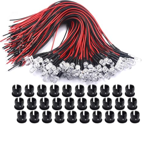 LIGHBIB 30 Stück 5 mm Vorverdrahtete LED Light Emitting Diodes, Micro Led Lights Diodes for Model Assortment Kit,3V 12V 24V Mini Single Led Bulbs,Orange,5mm 24v 30p LIGHBIB 30 Stück 5 mm Vorverdrahtete LED Light Emitting Diodes, Micro Led Lights Diodes for Model Assortment Kit,3V 12V 24V Mini Single Led Bulbs,Orange,5mm 24v 30p von LIGHBIB