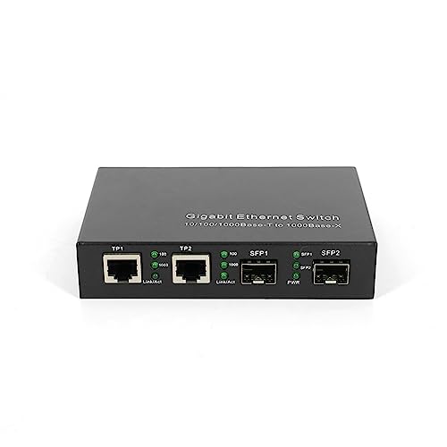 LIGHTEM 4 Ports 10/100/1000M Ethernet-Switch mit 2 x RJ45 und 2 x SFP Ports von LIGHTEM