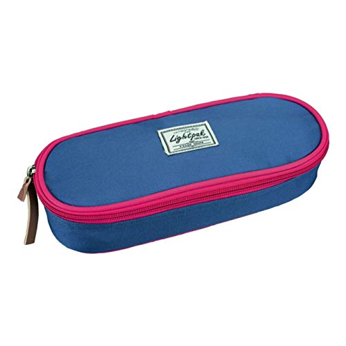 LIGHTPAK 46142 Schreibgeräteetui WILD Child, Federmappe in rot-blau, Stiftetui aus Polyester, Federmäppchen mit großem Hauptfach und 4 elastischen Bändern, Stifteetui ca. 9,5 × 23,5 × 5 cm von LIGHTPAK
