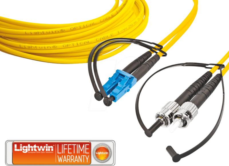 LDP-09 LC-ST1 - Duplex LWL Patchkabel, SM OS2, LC - ST, 1 m von LIGHTWIN