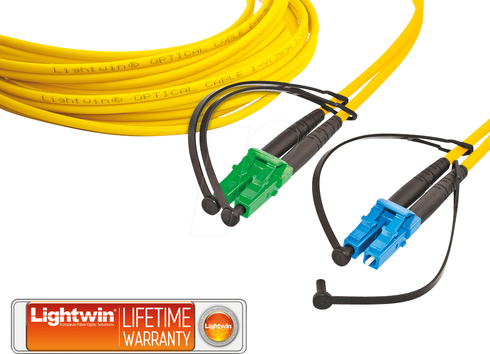 LDP-09 LCA-LC2 - Duplex LWL Patchkabel, SM OS2, LC/APC - LC, 2,0 m von LIGHTWIN