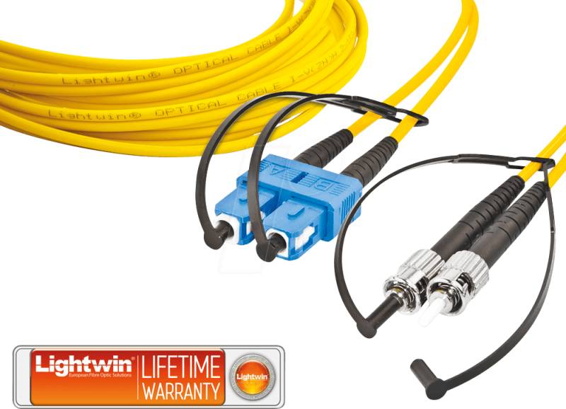 LDP-09 SC-ST5 - Duplex LWL Patchkabel, SM OS2, SC - ST, 5 m von LIGHTWIN
