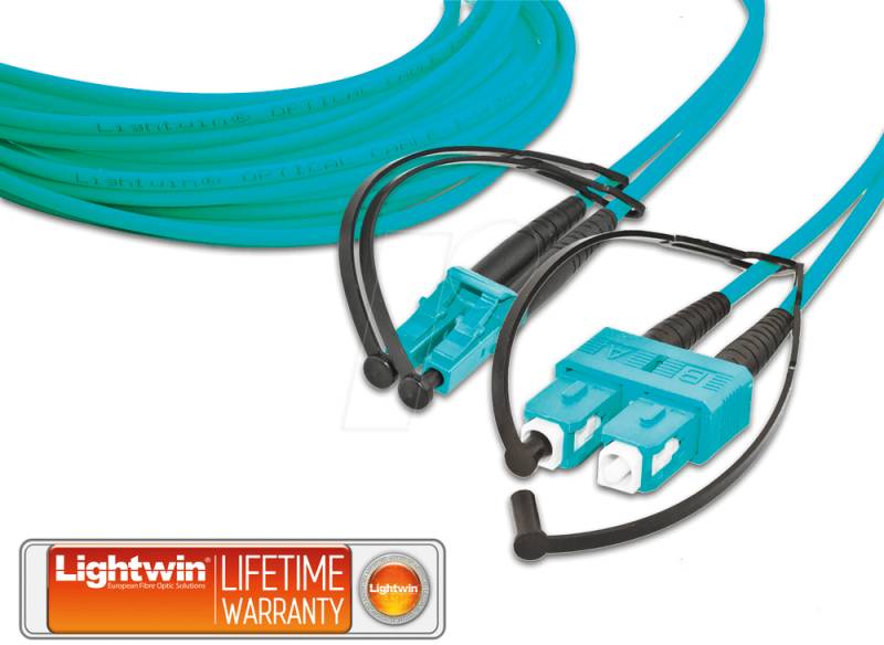 LDP-50 LC-SC1OM3 - Duplex LWL Patchkabel, MM OM3, LC - SC, 1,0 m von LIGHTWIN