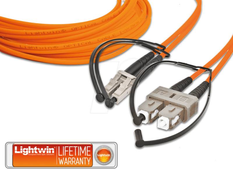 LDP-50 LC-SC3 - Duplex LWL Patchkabel, MM OM2, LC - SC, 3 m von LIGHTWIN