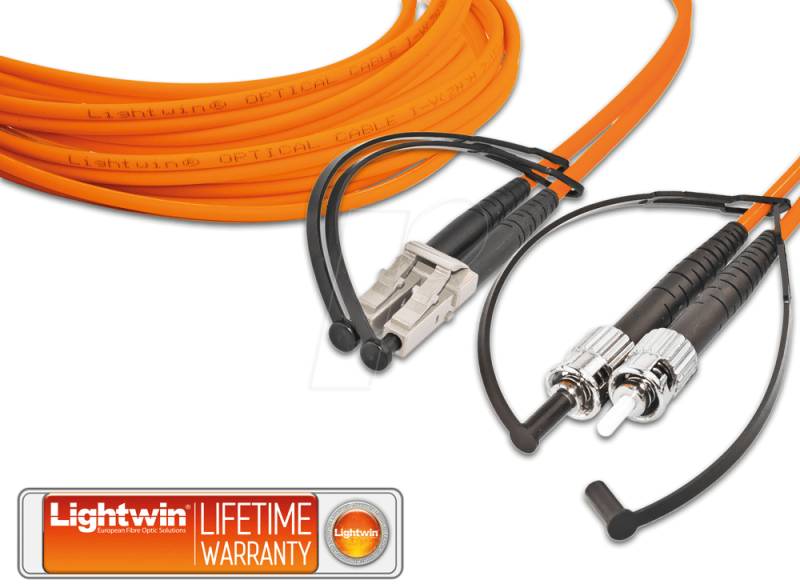 LDP-50 LC-ST3 - Duplex LWL Patchkabel, MM OM2, LC - ST, 3 m von LIGHTWIN