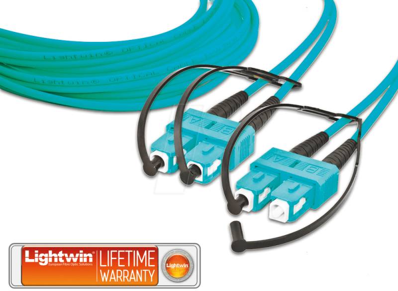 LDP-50 SC-SC1OM3 - Duplex LWL Patchkabel, MM OM3, SC - SC, 1 m von LIGHTWIN
