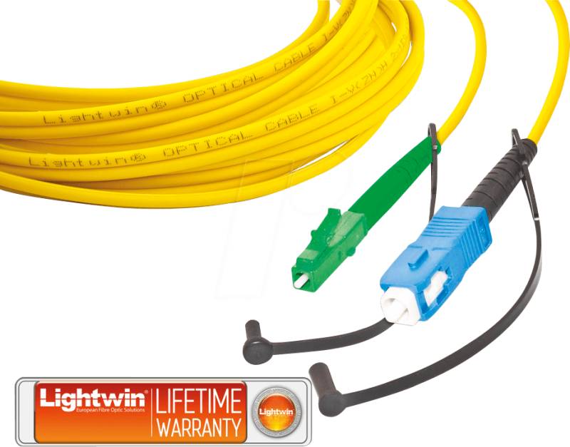 LSP-09 LCA-SC5 - Simplex LWL Patchkabel, SM OS2, LC/APC - SC, 5 m von LIGHTWIN