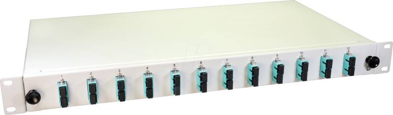 LW 24G50OM3DSC - 19'' LWL Spleißbox, 12x SC Duplex OM3, 1HE von LIGHTWIN