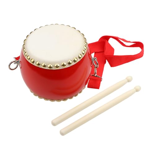 LIGIGWASH 1 Satz Kindertrommel Spielzeuge Chinesische Trommel Musik-trommel- Musikinstrument Musikspielzeug Musikpädagogisches Schlaginstrument Hölzern Rot von LIGIGWASH