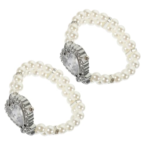 LIGIGWASH 2 Stück Armbanduhr Uhrenarmband für Damen Bling Uhr Kristalluhren für Damen Weihnachtswache Kettenuhren für Damen Strass Uhr Uhrenkette für Damen Legierung Weiß LIGIGWASH 2 Stück Armbanduhr Uhrenarmband für Damen Bling Uhr Kristalluhren für Damen Weihnachtswache Kettenuhren für Damen Strass Uhr Uhrenkette für Damen Legierung Weiß von LIGIGWASH