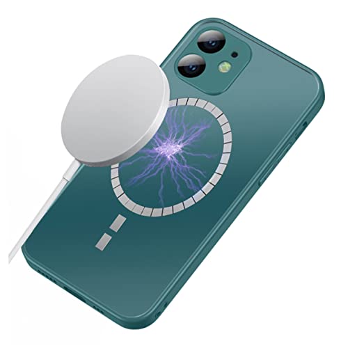 LIGIGWASH Magnetische Glasschale gefrostetes Glas Easy putz hochstihl Einfache Reinigung Hartes Handycover schützende Telefonhülle Handy Abdeckung Anti-Fall-Telefonabdeckung Handyhülle Green von LIGIGWASH