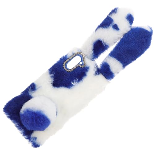 LIGIGWASH Plüsch Handykoffer gehäuse Plüsch-Telefonabdeckung Cartoon-Telefonschale Telefonschutz Smartphone-Hülle dekorative Handyhülle Telefon weichere Hülle schützende Telefonhülle Blue von LIGIGWASH