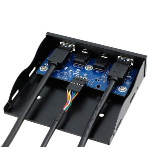 Frontpanel-Adapter mit 2 Anschlüssen, USB 3.0, mit 3,5-mm-Kopfhörern und 3,5-mm-Schnittstellen, schnelle Datenübertragung für PC von LIGSLN