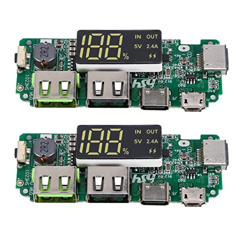 LIGUSTRUM LED Dual USB 5V 2,4A Micro/Typ C USB Mobile Power Bank 18650 Lademodul Lithium-Batterieladekarte 2St LIGUSTRUM LED Dual USB 5V 2,4A Micro/Typ C USB Mobile Power Bank 18650 Lademodul Lithium-Batterieladekarte 2St von LIGUSTRUM