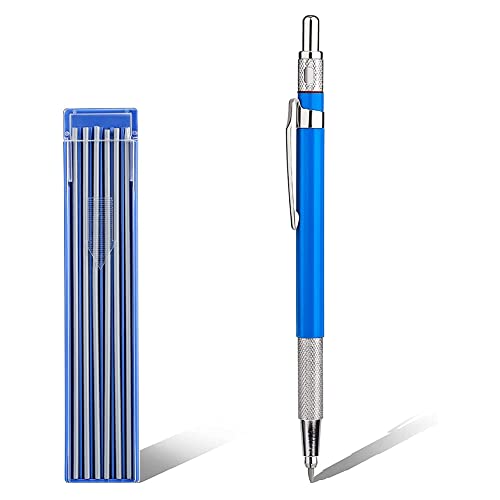 LIGUSTRUM Zimmermanns Bleistift, mit 12 Bleistift Minen, Druck Bleistifte für Schneiden Von Stahl, Automatik Bleistift Satz 2 Mm von LIGUSTRUM