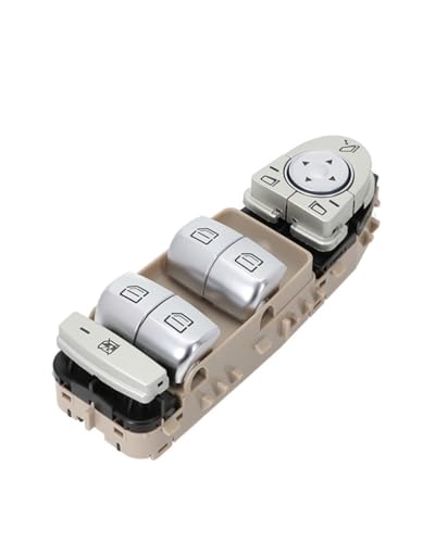 Elektrischer Fensterheberschalter Für Benz C-Klasse W205 S205 X253 C200 C300 C350 Auto Fensterheberschalter Master Panel A2229056800 A2059056811(Beige) von LIJHGFFA