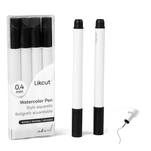 LIKCUT Schwarze Stifte für Plottermaschine, 0,4mm Feinspitze Spitze Tip, Aquarellstifte für Zeichnung 4 Stück, Kompatibel mit Cricut JOY LIKCUT Schwarze Stifte für Plottermaschine, 0,4mm Feinspitze Spitze Tip, Aquarellstifte für Zeichnung 4 Stück, Kompatibel mit Cricut JOY von LIKCUT