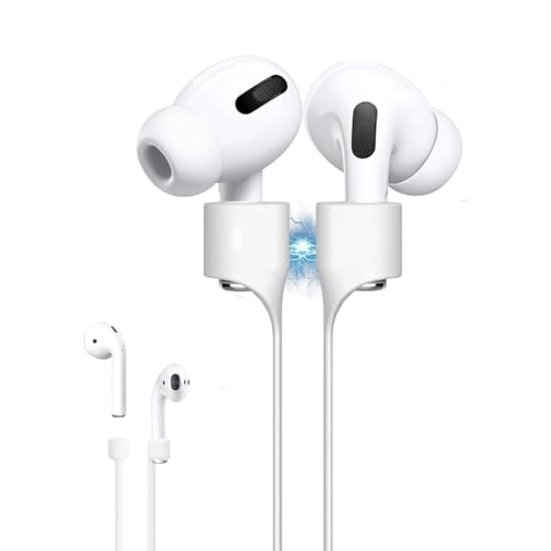 LIKDAY Airpods Strap Kompatibel mit AirPods Pro 2 1, Halteband für AirPods aus geschmeidigem Silikon-Perfekt um Sich die Kopfhörer um den Hals zuhängen(Weiss) von LIKDAY