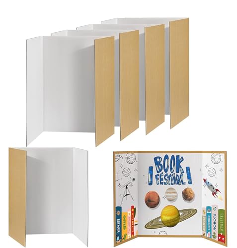 4 Stück Dreifach Gefaltete Präsentationstafel Weiß Postertafel Schule Tragbar Karton Schulprojekte Ausstellungstafel Faltbar Geschäftspräsentationen Wissenschaftsmesse Präsentationstafel 4 Stück Dreifach Gefaltete Präsentationstafel Weiß Postertafel Schule Tragbar Karton Schulprojekte Ausstellungstafel Faltbar Geschäftspräsentationen Wissenschaftsmesse Präsentationstafel von LIKEUDO
