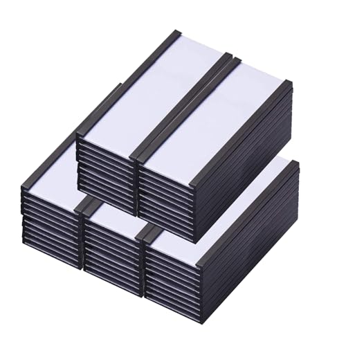 50 Stück Metallregal Magnetische Whiteboard Etikettenhalter Halter mit 1 * 3 Zoll C-Kanal Magneten Datenkartenhalter von LIKEUDO
