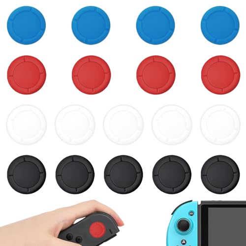 18 Stück Kompatibel Mit Nintendo Switch Joystick Kappen, Thumb Grips, Controller Schwarze Griffabdeckungen von LILELIG