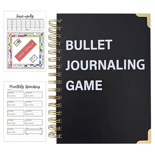 Bullet Journal Game A5 Bullet Journals Spiel-Notizbuch,Spar-Challenge-Planungs-Notizbuch,Notizbuch A5 Blanko,Buchverfolgungsjournal,Spar-Challenge-Tagebuch,Spar-Challenge-Planungsnotizbuch von LILELIG