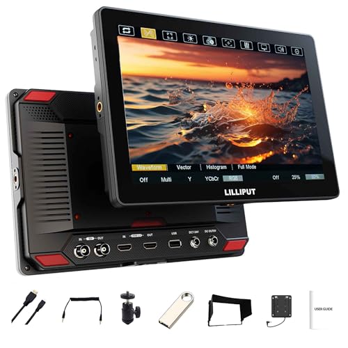 LILLIPUT 10.1'' On-Camera Monitor mit 1500 Nits Ultra Helligkeit 1920x1200 FHD IPS Touchscreen, DSLR Kamera Field Monitor mit 4K HDMI/ 3G-SDI HDR 3D-LUT HT10S LILLIPUT 10.1'' On-Camera Monitor mit 1500 Nits Ultra Helligkeit 1920x1200 FHD IPS Touchscreen, DSLR Kamera Field Monitor mit 4K HDMI/ 3G-SDI HDR 3D-LUT HT10S von LILLIPUT