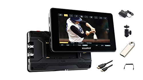 Lilliput HT5S 5.5" Kamera Monitor Urtra Bright 2000 NITS HDMI 2.0 Touchscreen 1920 * 1080 3G-SDI Sonnenlicht lesbar 3D LUT LANC Kabel Feldmonitor mit Netzteil von LILLIPUT