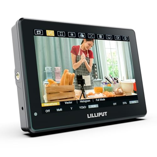 Lilliput HT7S 7 Zoll Touchscreen Kamera-Kontrollmonitor (2000 Nits, Full HD 1920×1200, HDMI & SDI, HDR 3D‑LUT, Dual Akku) – professioneller Field Monitor für DSLR, Systemkamera, Camcorder von LILLIPUT