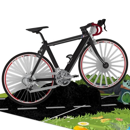 LIMAH® Pop-Up Karte Rennrad – 3D Fahrradkarte, Fahrrad Grußkarte für Radfahrer - Geburtstagskarte, Geschenkidee für Radsportfans, Rennradfahrer und Radprofis, Geschenk zur Tour de France, Geburtstag, von LIMAH