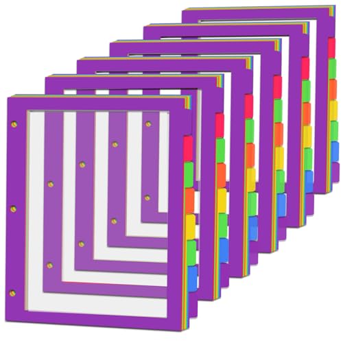 LIMANLIRY Ordner-Trennblätter mit 8 Registern, 48 Stück/6 Set, transparenter Kunststoff, 5 Registerkarten, 21,6 x 27,9 cm LIMANLIRY Ordner-Trennblätter mit 8 Registern, 48 Stück/6 Set, transparenter Kunststoff, 5 Registerkarten, 21,6 x 27,9 cm von LIMANLIRY