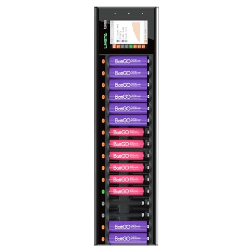 LIMETA 16-Slot Intelligentes Akku Ladegerät AA AAA Universal USB Type-C Batterieladegerät LCD Display Wiederaufladbare Schnellladegerät Akku Batterien Li-lon LiHv NI-MH NI-Cd LIMETA 16-Slot Intelligentes Akku Ladegerät AA AAA Universal USB Type-C Batterieladegerät LCD Display Wiederaufladbare Schnellladegerät Akku Batterien Li-lon LiHv NI-MH NI-Cd von LIMETA