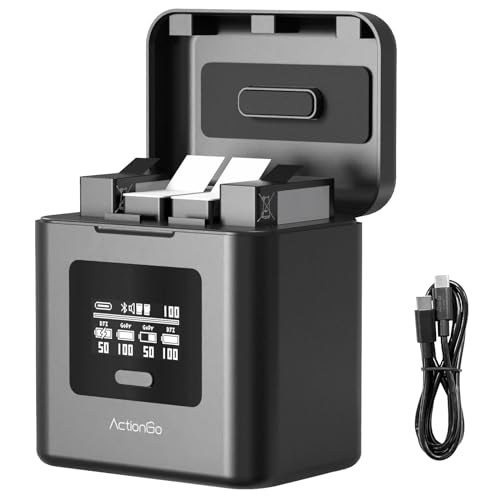 LIMETA 4-Slot Hero & DJI Action3/4/5 pro Kamera Akku Batterieladegerät Intelligentes LCD-Display 7000mAh Powerbank Schnellladestation für Sportkamera Hero Black 5/6/7/8/9/10/11/12 LIMETA 4-Slot Hero & DJI Action3/4/5 pro Kamera Akku Batterieladegerät Intelligentes LCD-Display 7000mAh Powerbank Schnellladestation für Sportkamera Hero Black 5/6/7/8/9/10/11/12 von LIMETA