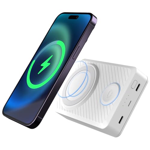 LIMETA 4-in-1 Magnetisches drahtloses tragbares Ladegerät für Apple Watch, AirPods und iPhone - 15000mAh Laptop-Powerbank mit Zwei-Wege-USB-C-Anschlüssen - Kompatibel mit MagSafe und Android-Geräten LIMETA 4-in-1 Magnetisches drahtloses tragbares Ladegerät für Apple Watch, AirPods und iPhone - 15000mAh Laptop-Powerbank mit Zwei-Wege-USB-C-Anschlüssen - Kompatibel mit MagSafe und Android-Geräten von LIMETA