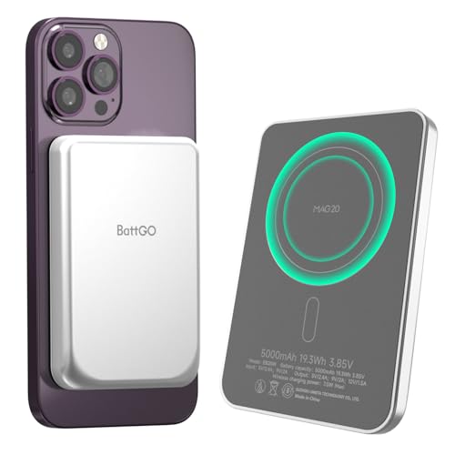 LIMETA 5000mAh 7.5W Wireless Mag-Safe PowerBank Magnetische Kabellose Schnelllade-Powerbank App Link Zwei-Wege-USB 18W Typ C OTA Upgrade Sehbehindertenfreundlicher Beeper Kompatibel mit iPhone AirPods LIMETA 5000mAh 7.5W Wireless Mag-Safe PowerBank Magnetische Kabellose Schnelllade-Powerbank App Link Zwei-Wege-USB 18W Typ C OTA Upgrade Sehbehindertenfreundlicher Beeper Kompatibel mit iPhone AirPods von LIMETA