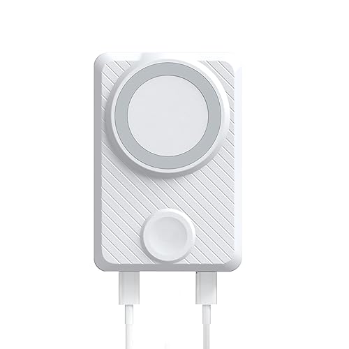 LIMETA EB50 15000mAh Kabellose Magnet-Powerbank, Intelligente Tragbare Powerbank für iPhone/iWatch, 18W-36W PD Schnellladegerät, kompatibel mit iPhone 16/15/14/13/12/Mini/Pro/Pro Max (PB50 DW) von LIMETA