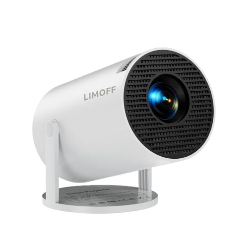 Mini Beamer 4K Mini Projektor mit Android 11 WiFi 6 & Bluetooth 5.2 Full HD Projektor 160 Ansi Lumen 180-Grad-Winkel Auto-Keystone 200 Zoll Heimkino Beamer kompatibel mit Handy/PC/PS5/Xbox 2025 von LIMOFF