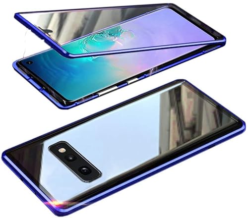 HandyHülle für Samsung Galaxy S10E Hülle, 360 Grad Stoßfest KomplettSchutz Hülle Vorne und Hinten Doppelseitig Transparent Full Body Case Cover,Blau von LIN SARL