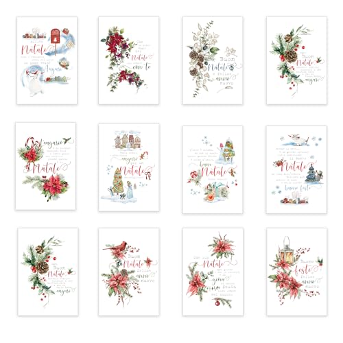 LINA OFFICINE GRAFICHE CREATIVE Weihnachtskarten-Set mit 12 Karten für Weihnachten mit Umschlag für Karten 34-999 LINA OFFICINE GRAFICHE CREATIVE Weihnachtskarten-Set mit 12 Karten für Weihnachten mit Umschlag für Karten 34-999 von LINA OFFICINE GRAFICHE CREATIVE