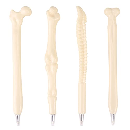 4 Stück Neuheit Knochen Kugelschreiber,Slivercolor Knochen Design Form Schwarz Tinte Kugelschreiber,Neuheit Knochen Design Ballpiont für Krankenschwester Doktor Künstler Büro Briefpapier Geschenk 4 Stück Neuheit Knochen Kugelschreiber,Slivercolor Knochen Design Form Schwarz Tinte Kugelschreiber,Neuheit Knochen Design Ballpiont für Krankenschwester Doktor Künstler Büro Briefpapier Geschenk von LINAERSHAO