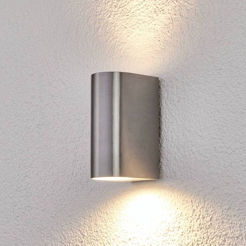 2-flammige Aluminium-Außenwandlampe Idris von LINDBY
