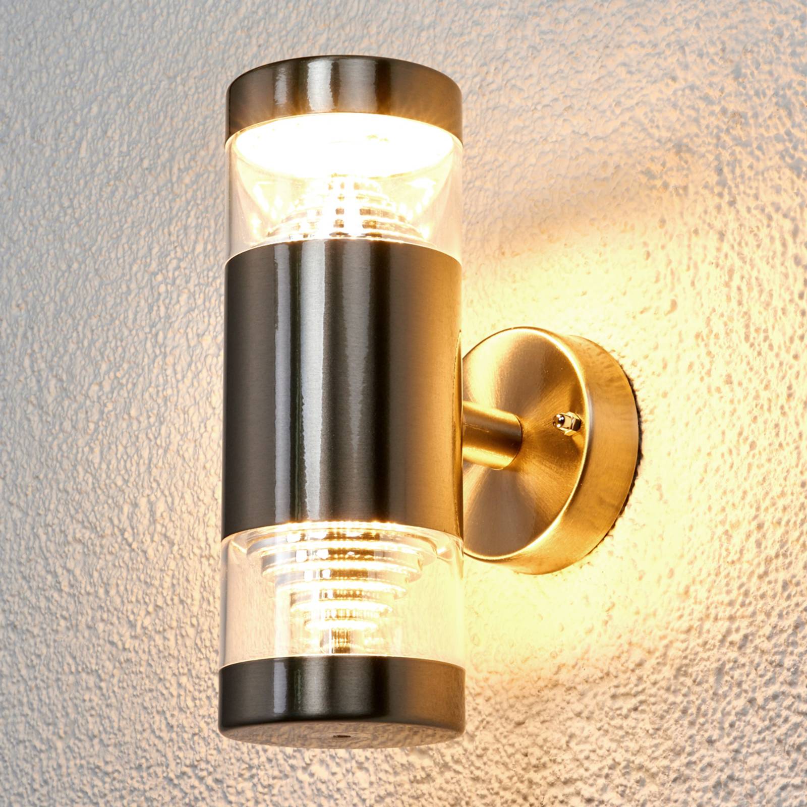 Lindby LED-Außenwandleuchte Lanea, 21 cm, Edelstahl, IP44 Lindby LED-Außenwandleuchte Lanea, 21 cm, Edelstahl, IP44 von LINDBY