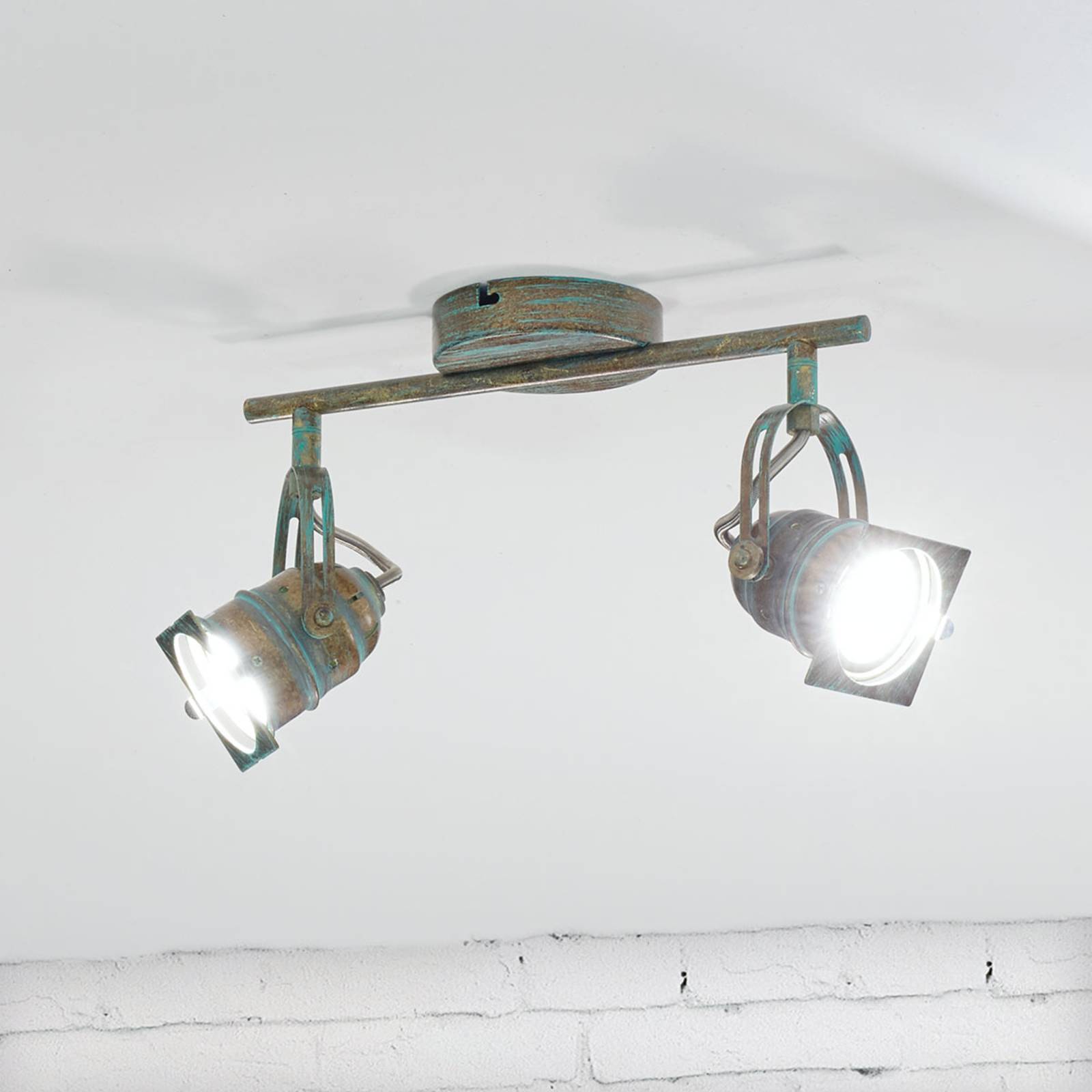Lindby Deckenstrahler Janek, 2-flg., grün, Metall, 33 cm Lindby Deckenstrahler Janek, 2-flg., grün, Metall, 33 cm von LINDBY