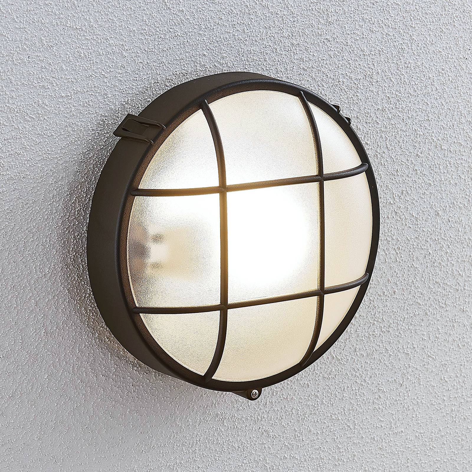 Außenwandlampe Alisha, rund, schwarz Außenwandlampe Alisha, rund, schwarz von LINDBY